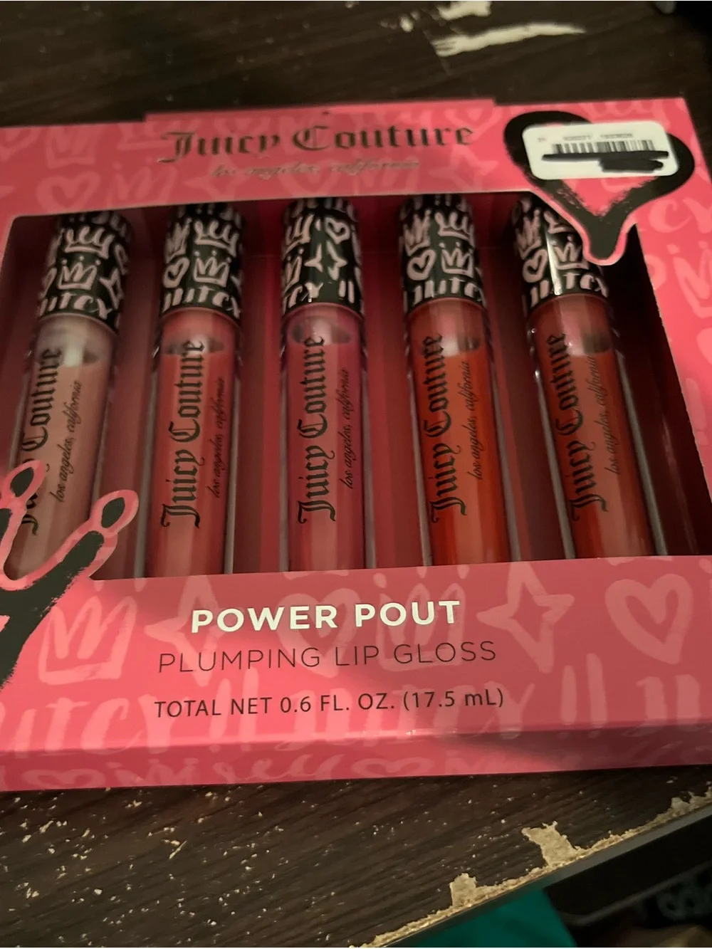 Juicy Couture Power Pout Plumping Lip Gloss Set - Pink, Coral, Red